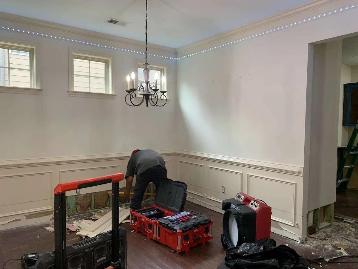 Restoration technician with professional equipment in Tallahassee